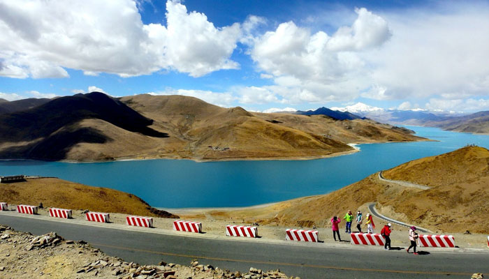 Yamdrok Lake in summer